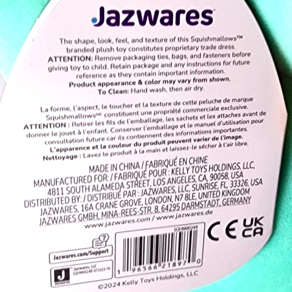 ❤️ CORINNA 😺 Teal Cat Valentine 2024 HugMee Original Squishmallow ☆》NWT《☆ - Picture 7 of 8